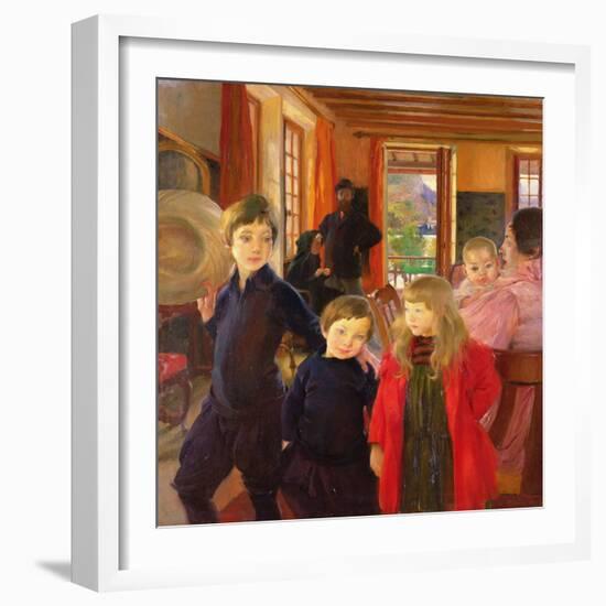 The Artist's Family, 1890 (Oil on Canvas)-Paul Albert Besnard-Framed Giclee Print
