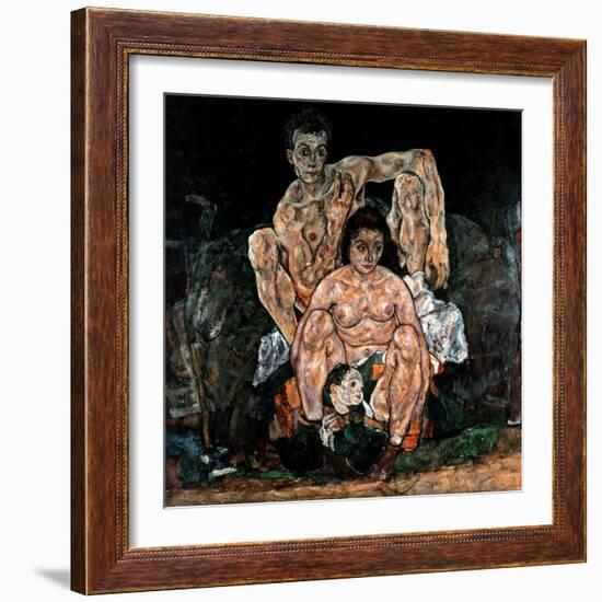 The Artist's Family-Egon Schiele-Framed Giclee Print