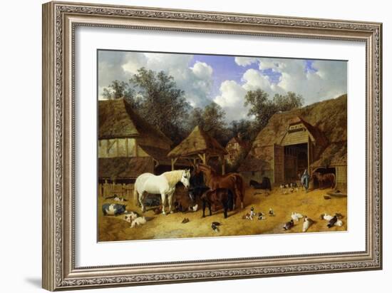 The Artist's Farmyard at Meopham, Kent-John Frederick Herring I-Framed Giclee Print