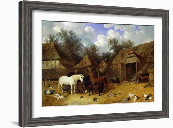 The Artist's Farmyard at Meopham, Kent-John Frederick Herring I-Framed Giclee Print