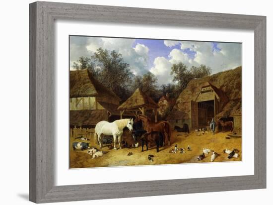 The Artist's Farmyard at Meopham, Kent-John Frederick Herring I-Framed Giclee Print