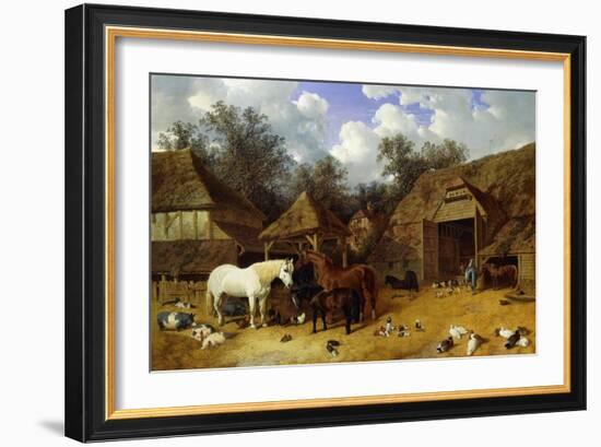 The Artist's Farmyard at Meopham, Kent-John Frederick Herring I-Framed Giclee Print