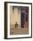 The Artist's Father and Son on the Doorstep of His House, circa 1866-67-Jean Leon Gerome-Framed Giclee Print