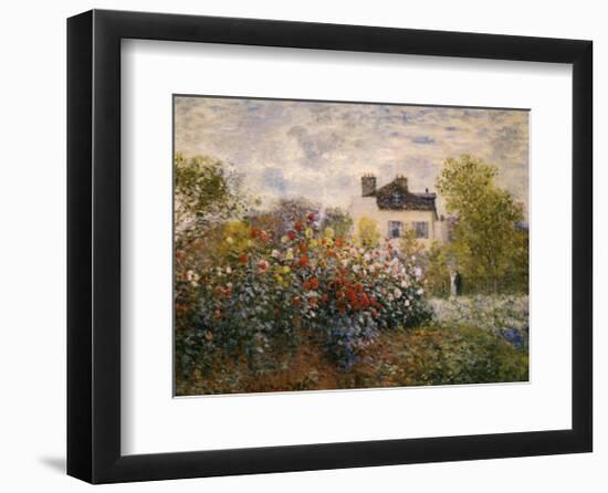 The Artist's Garden at Argenteuil-Claude Monet-Framed Art Print