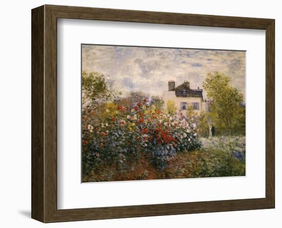 The Artist's Garden at Argenteuil-Claude Monet-Framed Art Print