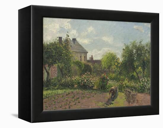 The Artist's Garden at Eragny, 1898-Camille Pissarro-Framed Premier Image Canvas