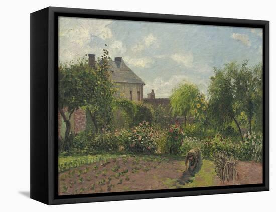 The Artist's Garden at Eragny, 1898-Camille Pissarro-Framed Premier Image Canvas