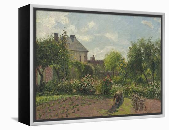 The Artist's Garden at Eragny, 1898-Camille Pissarro-Framed Premier Image Canvas