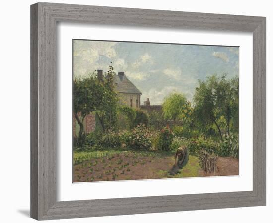 The Artist's Garden at Eragny, 1898-Camille Pissarro-Framed Giclee Print