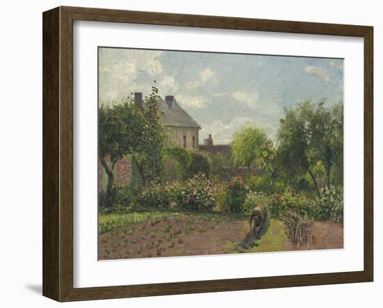 The Artist's Garden at Eragny, 1898-Camille Pissarro-Framed Giclee Print