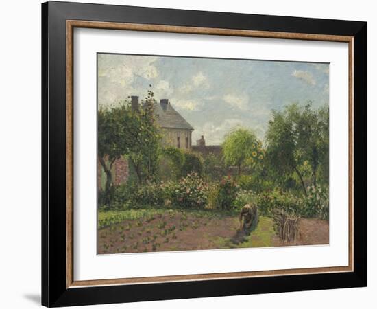 The Artist's Garden at Eragny, 1898-Camille Pissarro-Framed Giclee Print