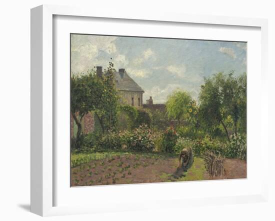 The Artist's Garden at Eragny, 1898-Camille Pissarro-Framed Giclee Print