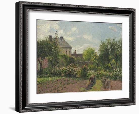 The Artist's Garden at Eragny, 1898-Camille Pissarro-Framed Giclee Print