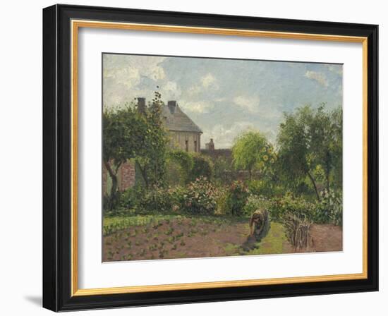 The Artist's Garden at Eragny, 1898-Camille Pissarro-Framed Giclee Print