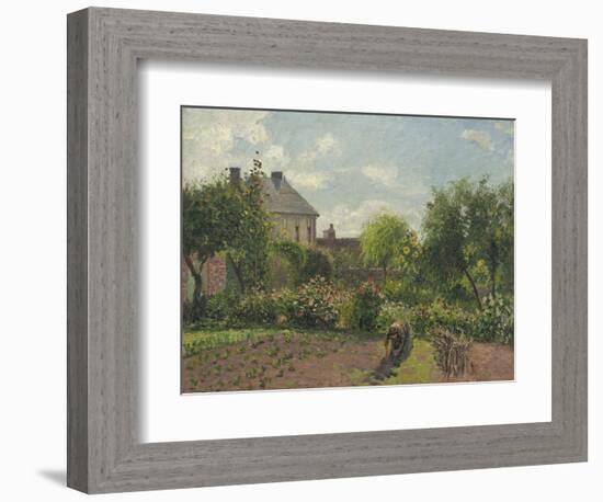 The Artist's Garden at Eragny, 1898-Camille Pissarro-Framed Giclee Print