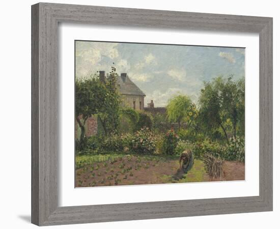 The Artist's Garden at Eragny, 1898-Camille Pissarro-Framed Art Print