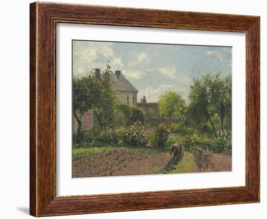 The Artist's Garden at Eragny, 1898-Camille Pissarro-Framed Art Print
