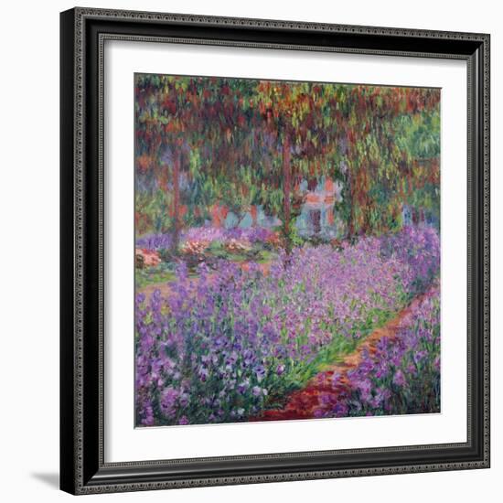 The Artist's Garden At Giverny, c.1900-Claude Monet-Framed Giclee Print