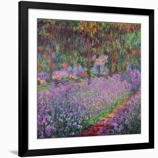 The Artist's Garden At Giverny, c.1900-Claude Monet-Framed Giclee Print