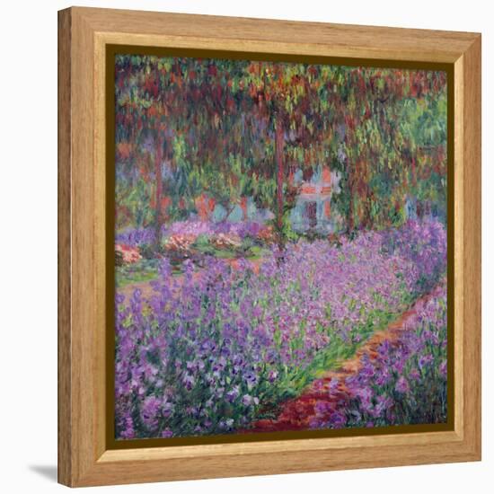 The Artist's Garden At Giverny, c.1900-Claude Monet-Framed Premier Image Canvas