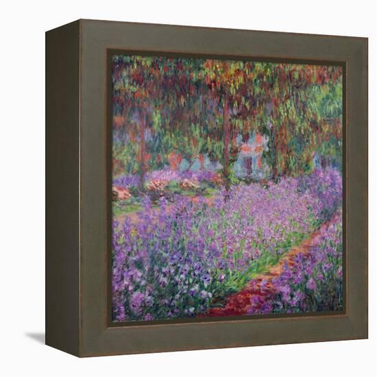 The Artist's Garden At Giverny, c.1900-Claude Monet-Framed Premier Image Canvas