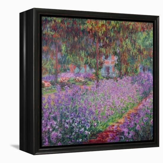 The Artist's Garden At Giverny, c.1900-Claude Monet-Framed Premier Image Canvas