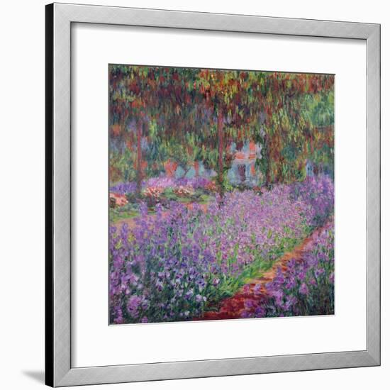 The Artist's Garden At Giverny, c.1900-Claude Monet-Framed Giclee Print