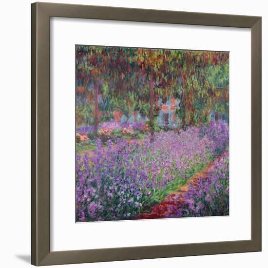 The Artist's Garden At Giverny, c.1900-Claude Monet-Framed Giclee Print