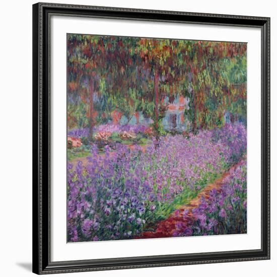 The Artist's Garden At Giverny, c.1900-Claude Monet-Framed Giclee Print