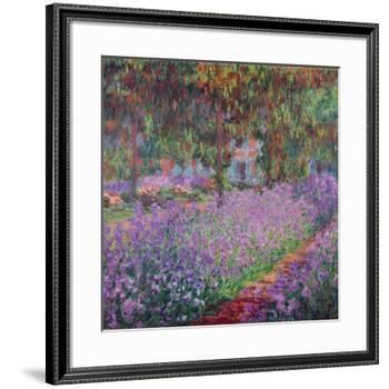 The Artist's Garden At Giverny, c.1900-Claude Monet-Framed Giclee Print