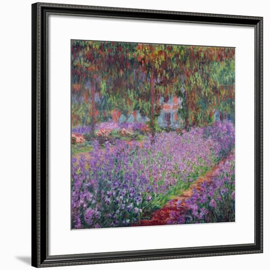 The Artist's Garden At Giverny, c.1900-Claude Monet-Framed Giclee Print