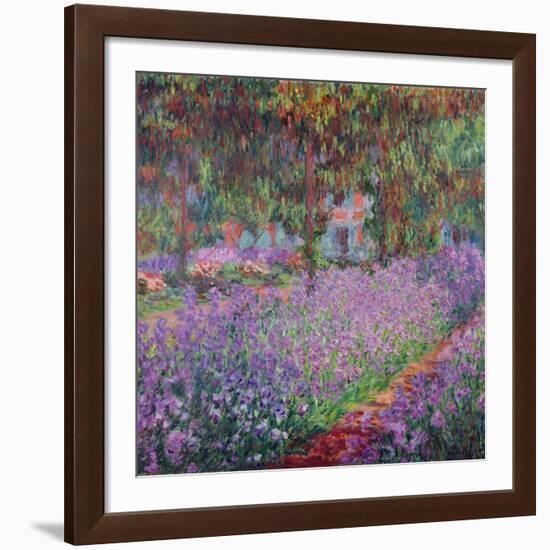 The Artist's Garden At Giverny, c.1900-Claude Monet-Framed Giclee Print