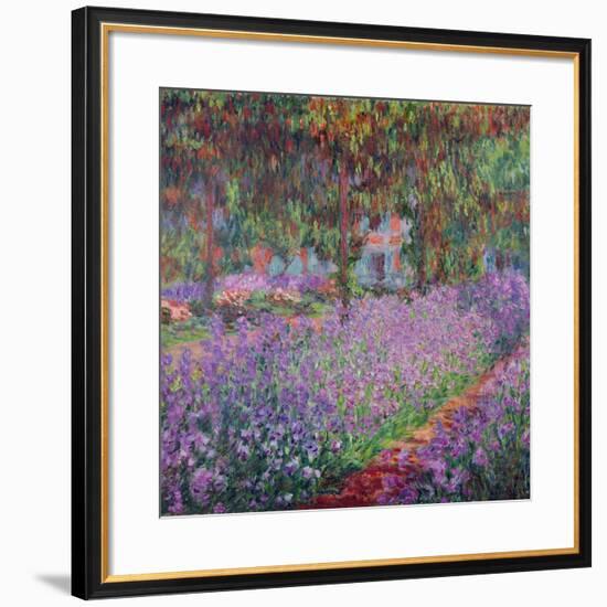 The Artist's Garden At Giverny, c.1900-Claude Monet-Framed Giclee Print