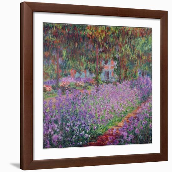 The Artist's Garden At Giverny, c.1900-Claude Monet-Framed Giclee Print