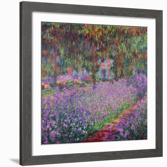 The Artist's Garden At Giverny, c.1900-Claude Monet-Framed Giclee Print