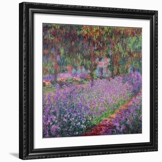 The Artist's Garden At Giverny, c.1900-Claude Monet-Framed Giclee Print