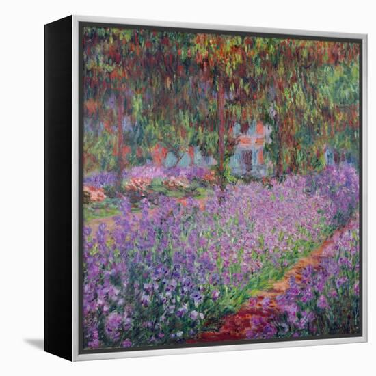 The Artist's Garden At Giverny, c.1900-Claude Monet-Framed Premier Image Canvas