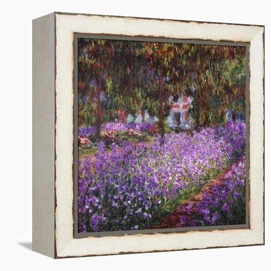 The Artist's Garden At Giverny, c.1900-Claude Monet-Framed Premier Image Canvas