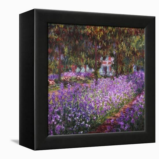 The Artist's Garden At Giverny, c.1900-Claude Monet-Framed Premier Image Canvas