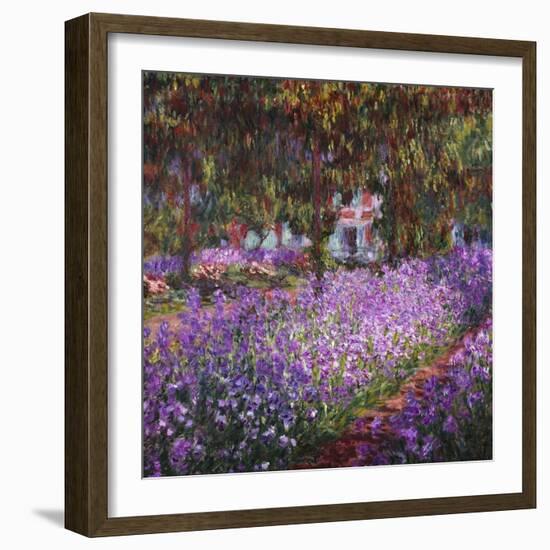 The Artist's Garden At Giverny, c.1900-Claude Monet-Framed Giclee Print