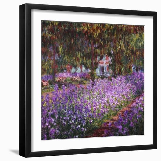 The Artist's Garden At Giverny, c.1900-Claude Monet-Framed Giclee Print