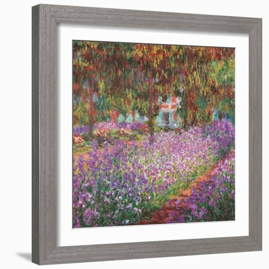 The Artist's Garden At Giverny, c.1900-Claude Monet-Framed Art Print