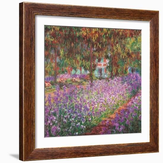 The Artist's Garden At Giverny, c.1900-Claude Monet-Framed Art Print