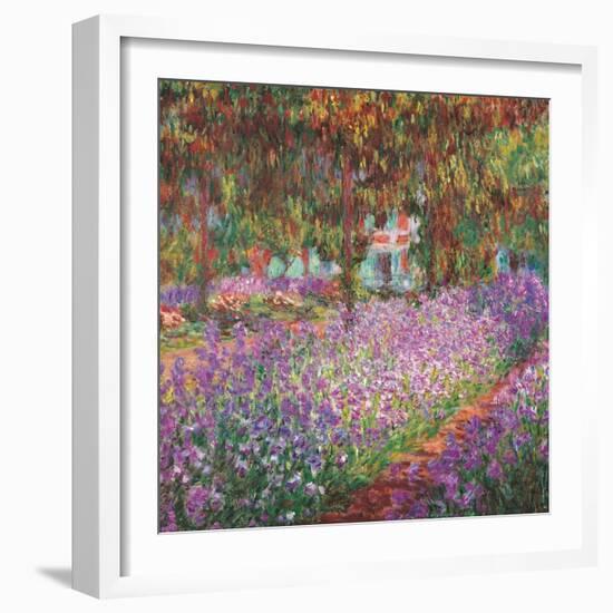 The Artist's Garden At Giverny, c.1900-Claude Monet-Framed Art Print