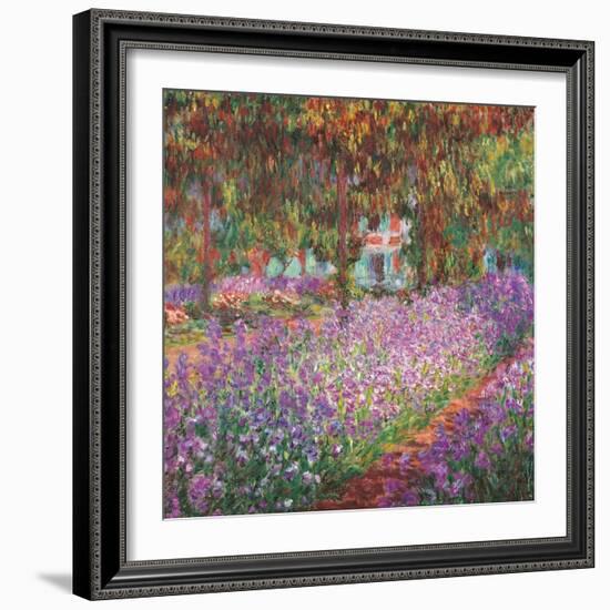 The Artist's Garden At Giverny, c.1900-Claude Monet-Framed Art Print