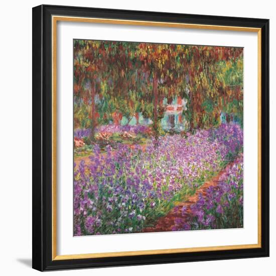 The Artist's Garden At Giverny, c.1900-Claude Monet-Framed Art Print