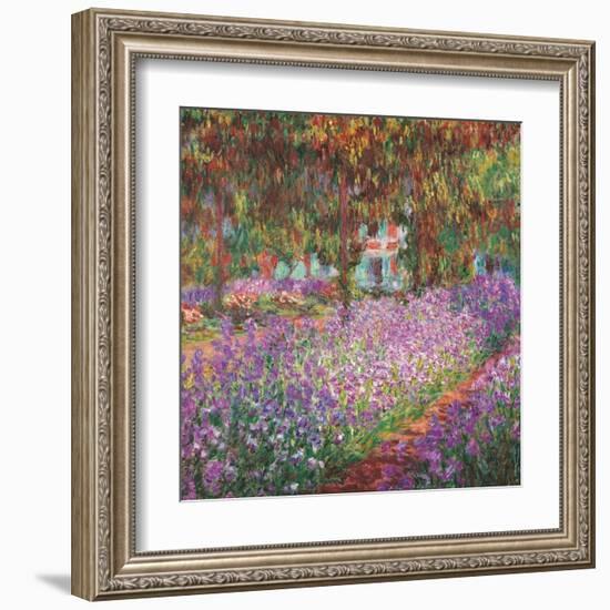 The Artist's Garden At Giverny, c.1900-Claude Monet-Framed Art Print