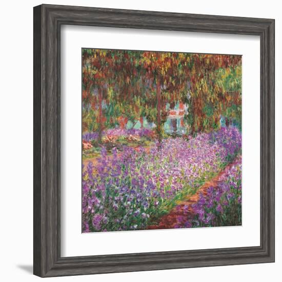 The Artist's Garden At Giverny, c.1900-Claude Monet-Framed Art Print