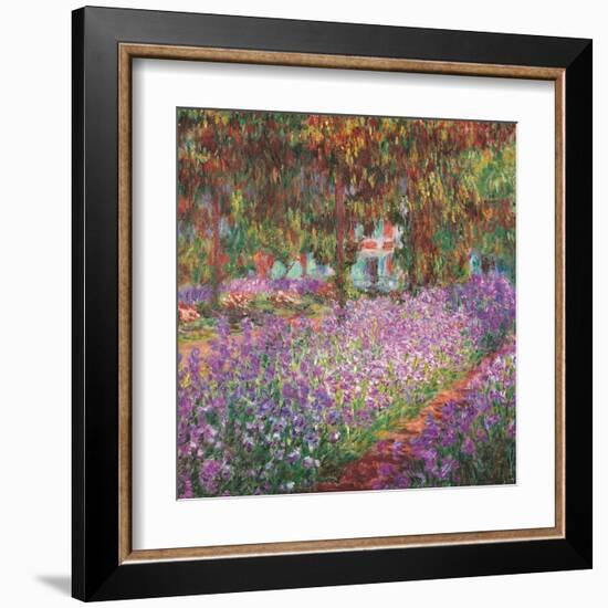 The Artist's Garden At Giverny, c.1900-Claude Monet-Framed Art Print