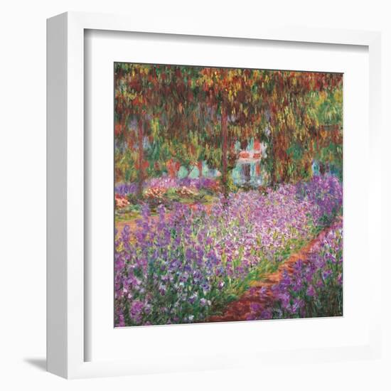 The Artist's Garden At Giverny, c.1900-Claude Monet-Framed Art Print